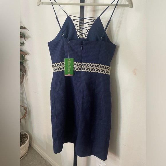 NWT New Lilly Pulitzer Trista Shift Dress True Navy Size 00 - Picture 5 of 8
